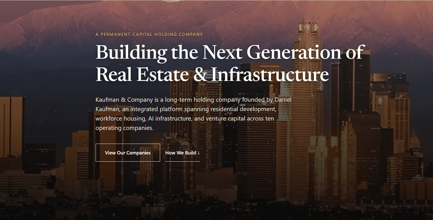 Kaufman & Company Unites Real Estate and Venture Arms Under Single Platform