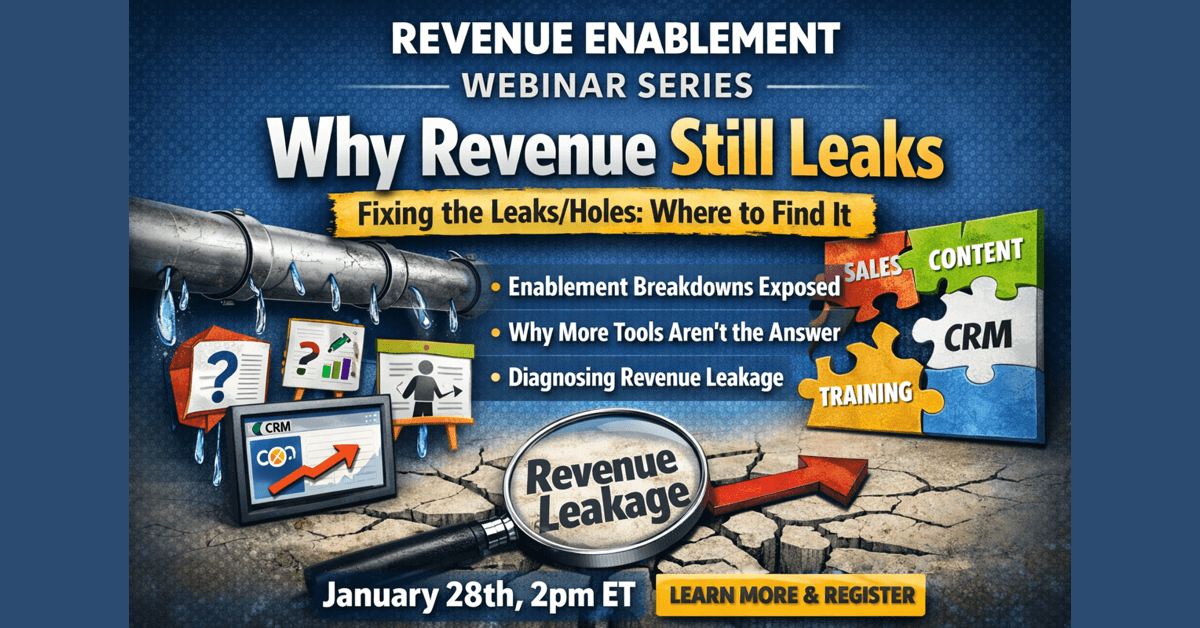 SalesNexus Launches Revenue Enablement &amp; RevOps Webinar Series to Help B2B Sales Leaders Close Revenue Gaps