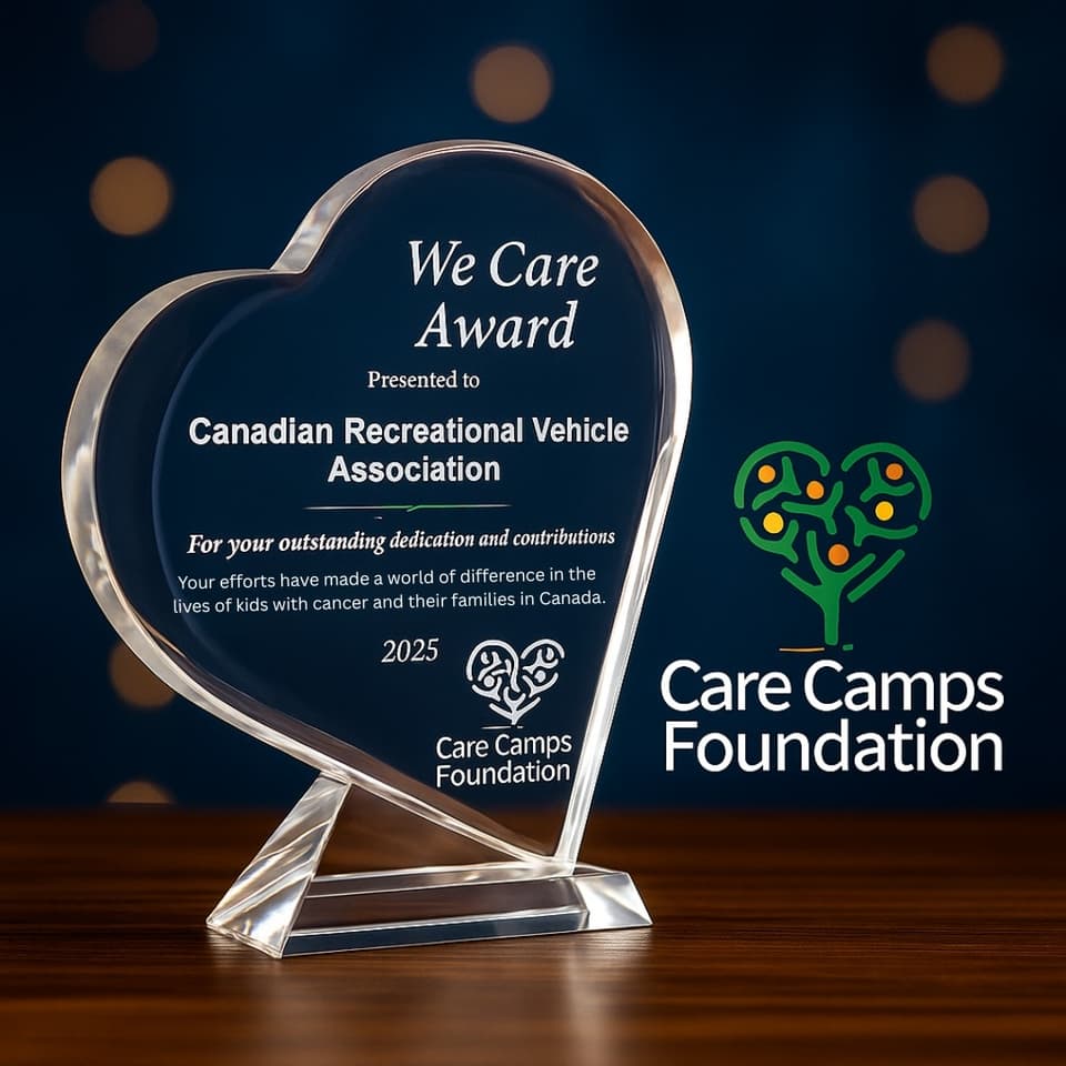 Canadian RV Association Receives We Care Corporate Award for Supporting Pediatric Oncology Camps