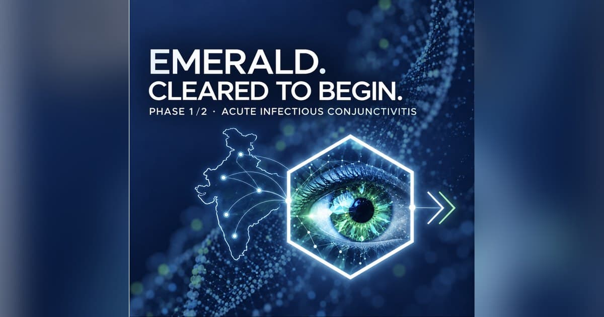 Okogen's Treyegen Gains CDSCO Authorization, Advancing a Dual-Action Therapy for Acute Infectious Conjunctivitis