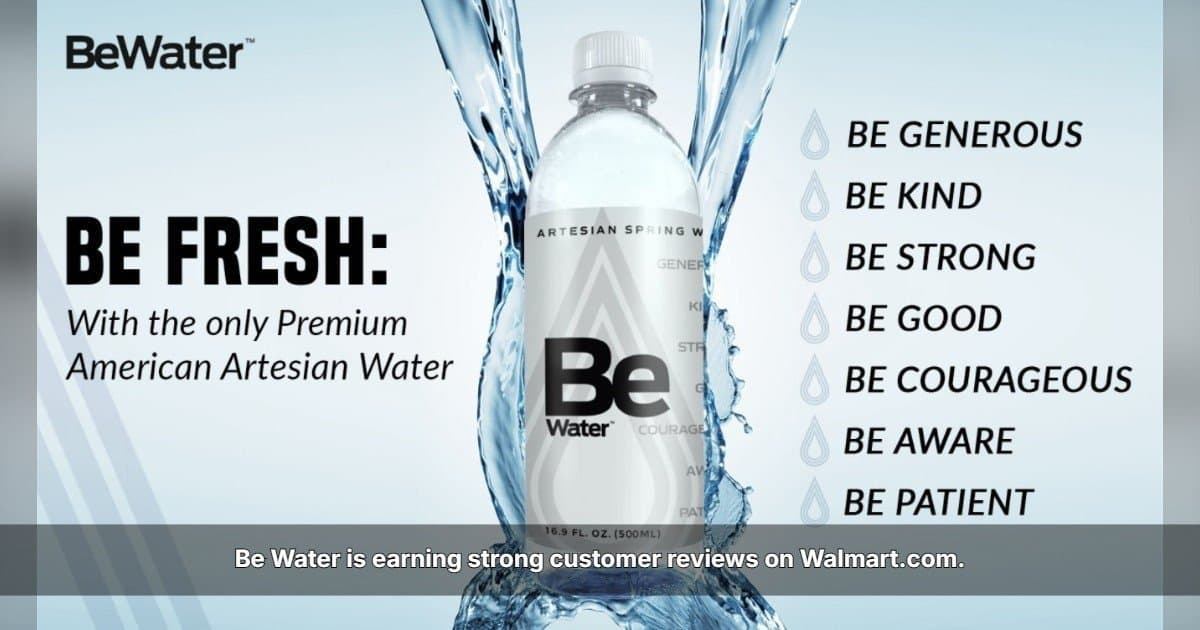 Be Water Earns Strong Walmart.com Reviews for Taste and Smoothness