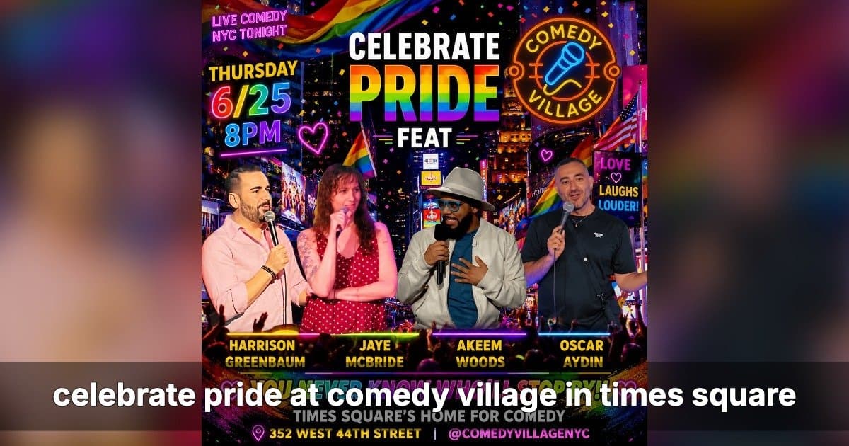Comedy Village NYC Announces Two Pride Month Comedy Shows in Times Square