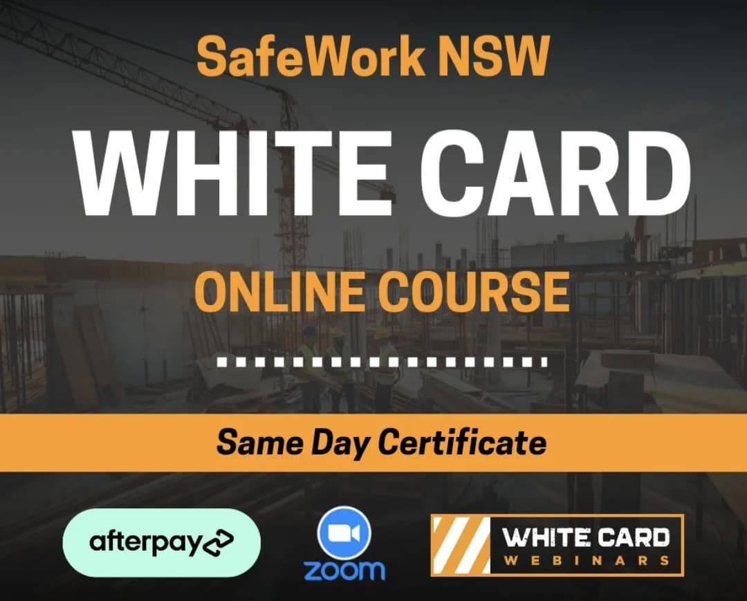 White Card Webinars Offers Online White Card Training for NSW Residents