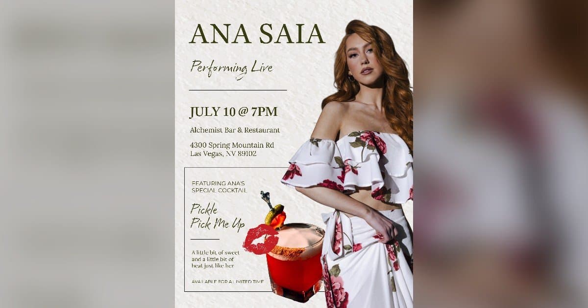 Ana Saia Returns to Alchemist Bar & Restaurant on July 10 with Signature Cocktail Debut